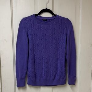 Talbots Violet Cable Knit Sweater
